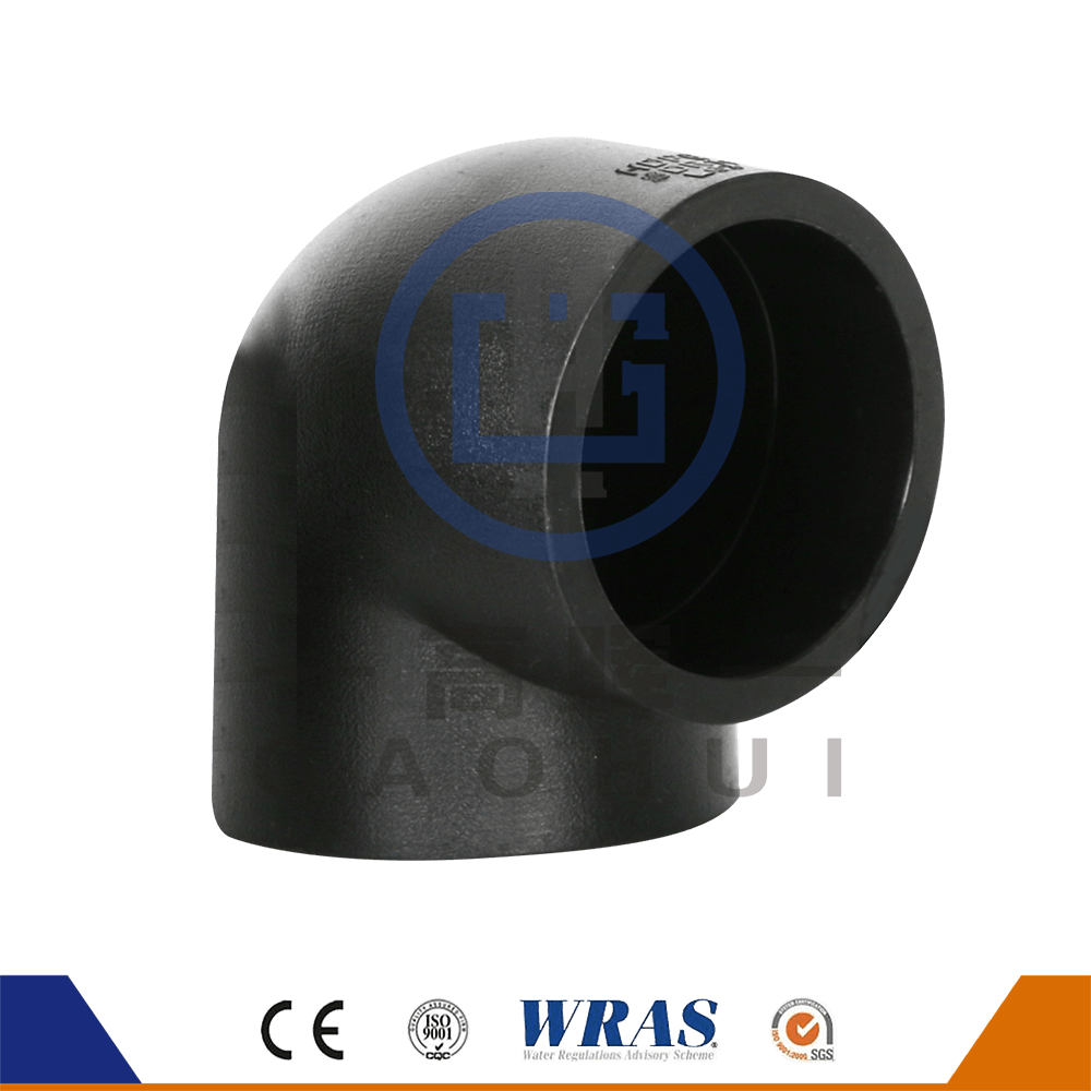 HDPE aljzat fúziója 90 ° könyök