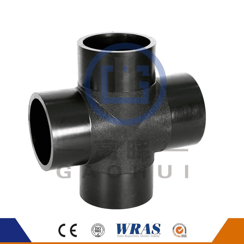 HDPE Butt Fusion Cross póló egyenlő kereszt a vízcsőhöz